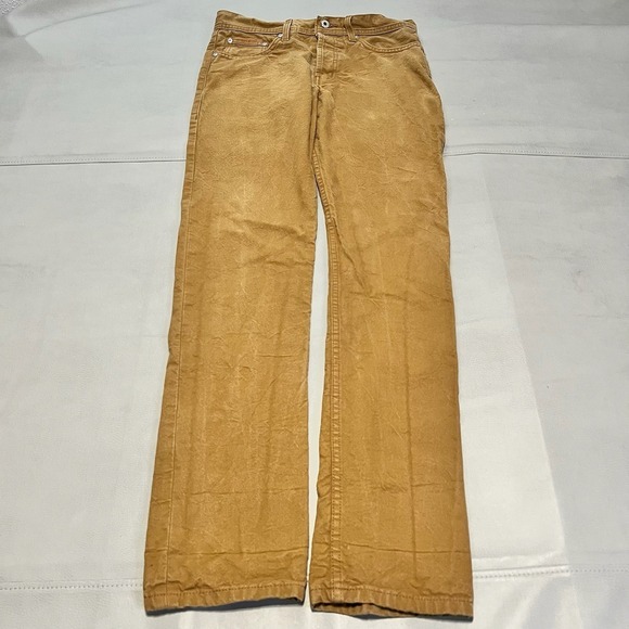 Naked & Famous Denim Pant Red Line Selvedge Brown Jeans Men Japan 30x32 Khaki - Picture 3 of 15